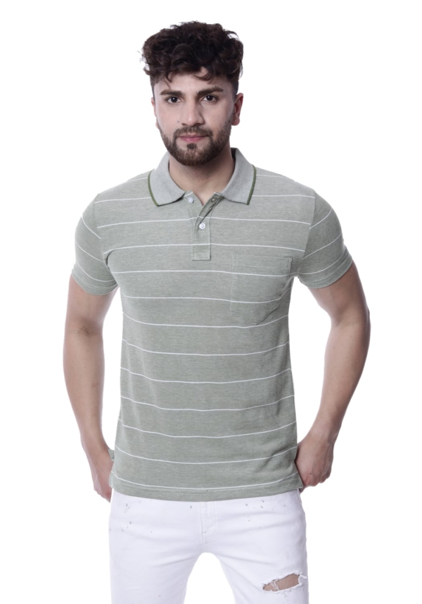 EK-1055 Pista Striped Mens Tshirt